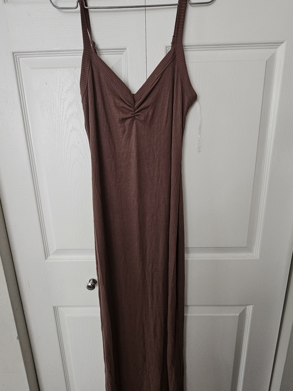 wild fable Brown Ribbed Maxi Dress - Picture 2 of 6